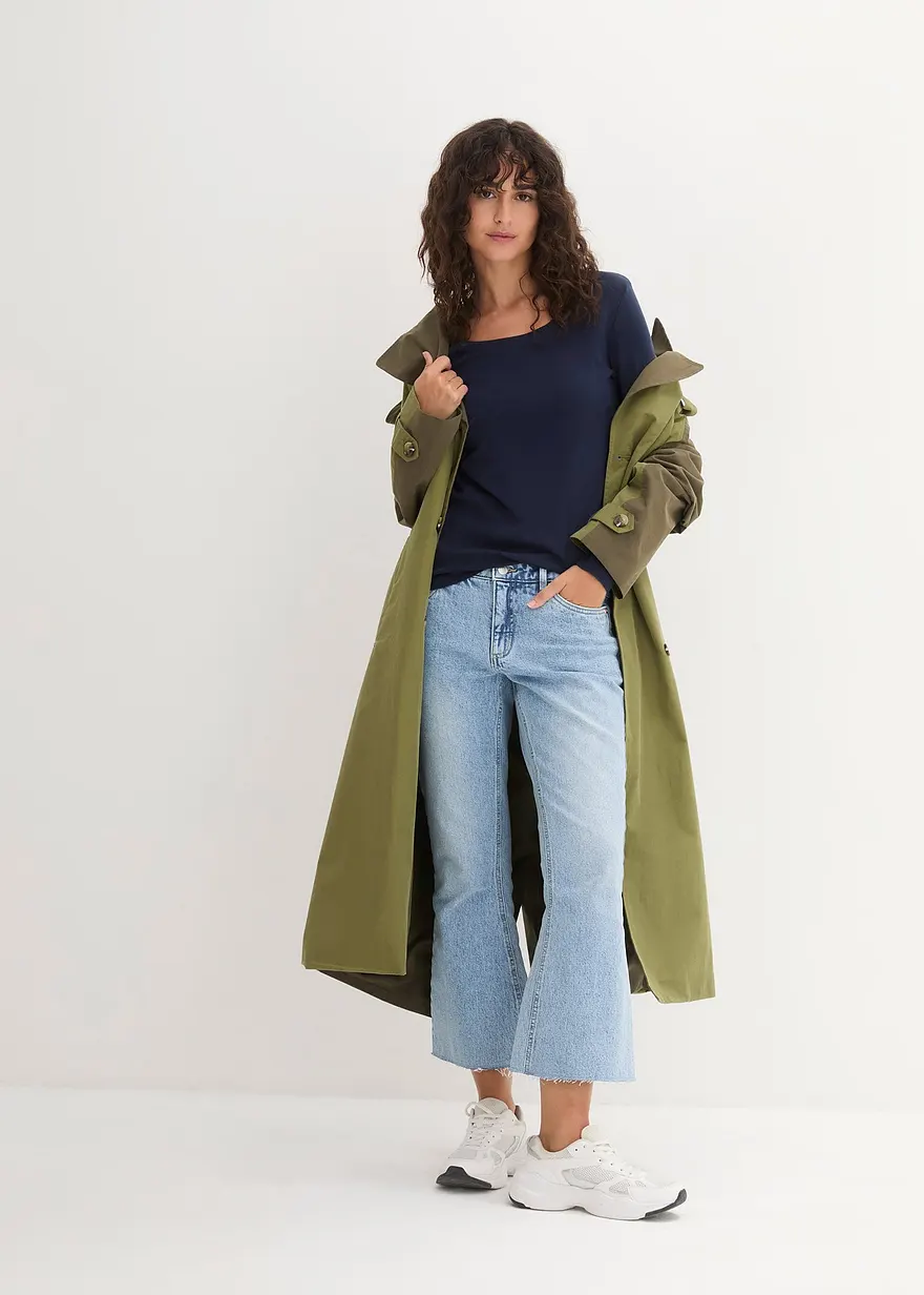 Bonprix Bequemes Shirt Aus Bio-Baumwolle - Blau - Damen