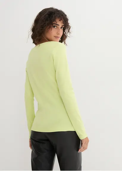 Bonprix Bequemes Shirt Aus Bio-Baumwolle - Grün - Damen