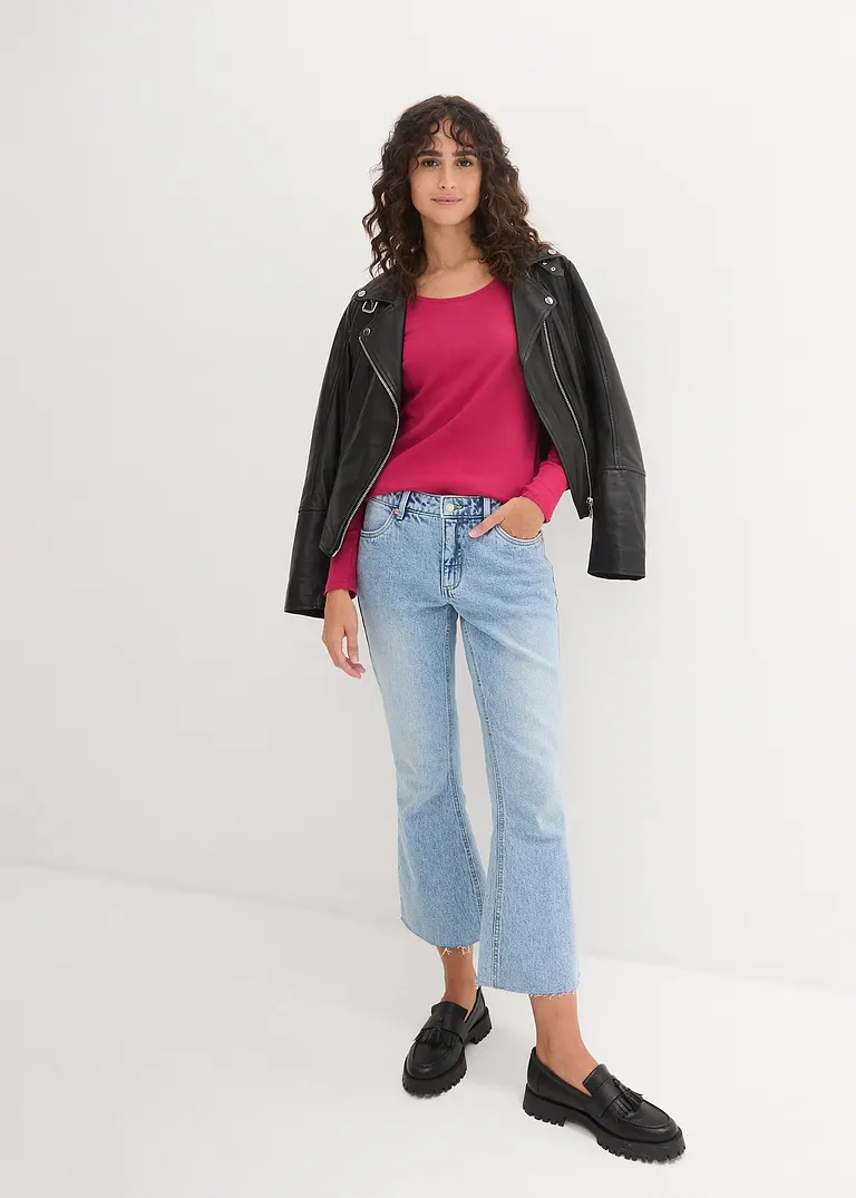 Bonprix Bequemes Shirt Aus Bio-Baumwolle - Pink - Damen