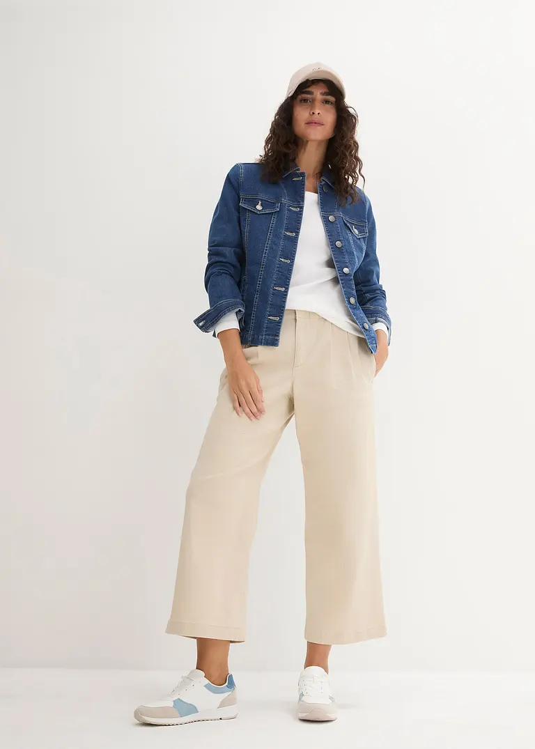 Bonprix Bequemes Shirt Aus Bio-Baumwolle - Weiß - Damen