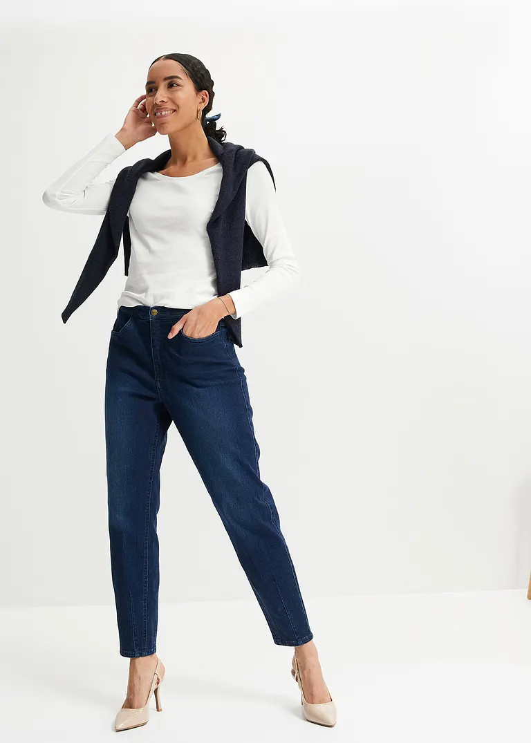 Bonprix Bequemes Shirt Aus Bio-Baumwolle - Weiß - Damen