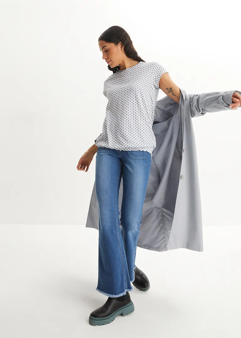 Bonprix Bequemes Shirt Doppelpack Bedruckt Mini-Arm - Damen