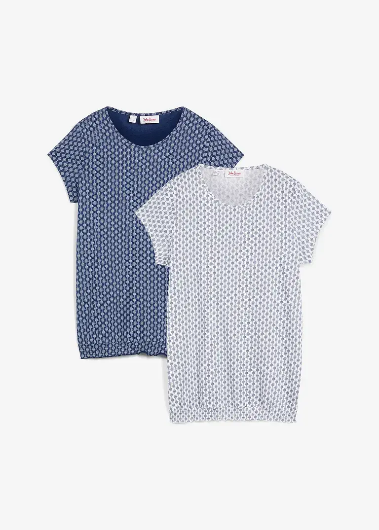 bonprix Bequemes Shirt Doppelpack bedruckt Mini-Arm - Damen