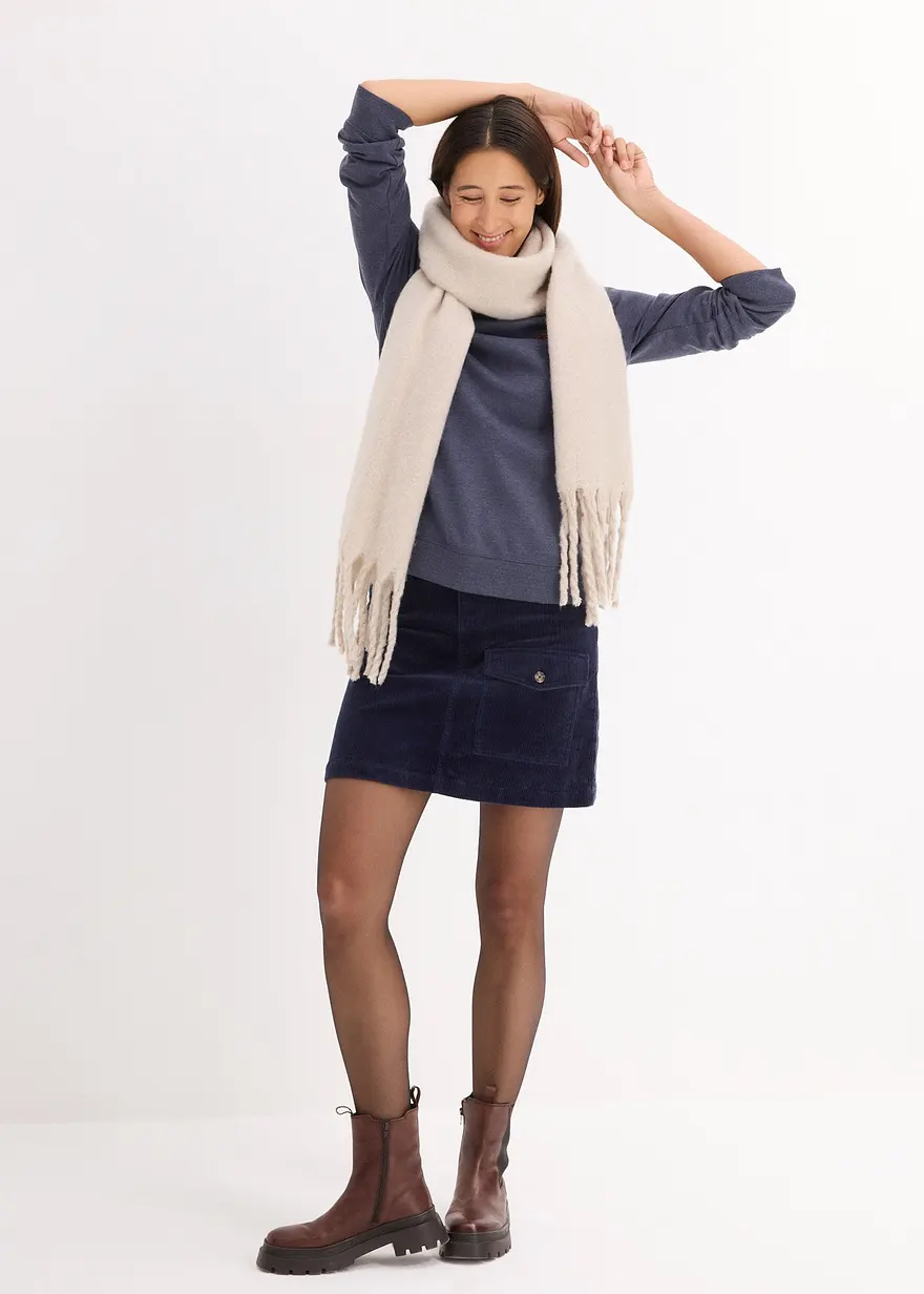 Bonprix Bequemes Sweatshirt Im 2er-Pack - Anthrazit Meliert+dunkelblau