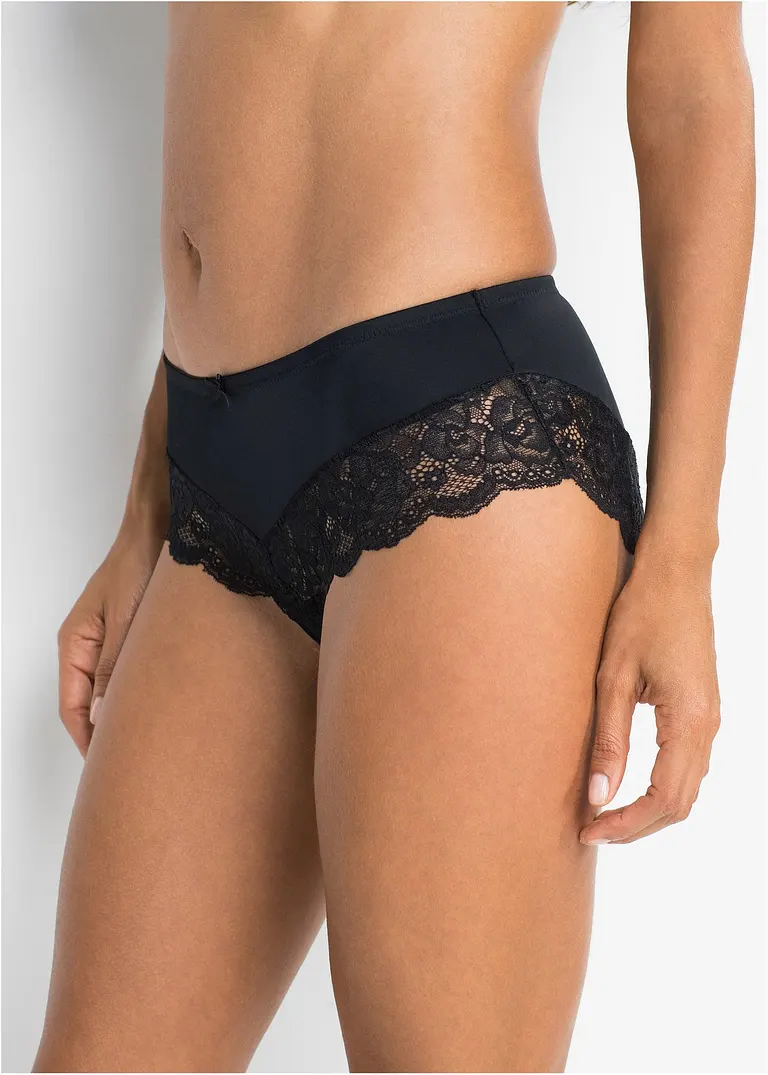 Bonprix Bestehend Aus Einer Panty Mit Schlichter Hinterhose Und Einer Mit Einem Edlem Spitzenband Hinten