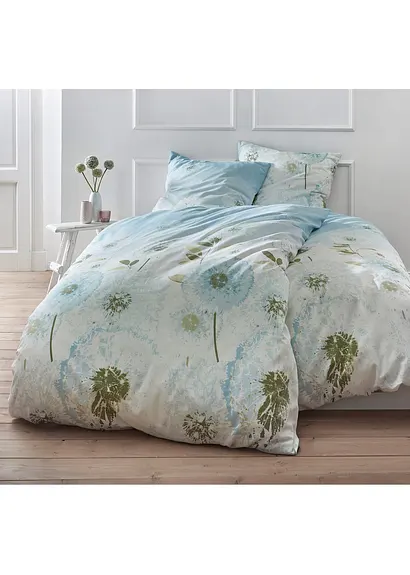 Bonprix Bettwäsche Mit Pusteblumenwiese - Hellblau Linon