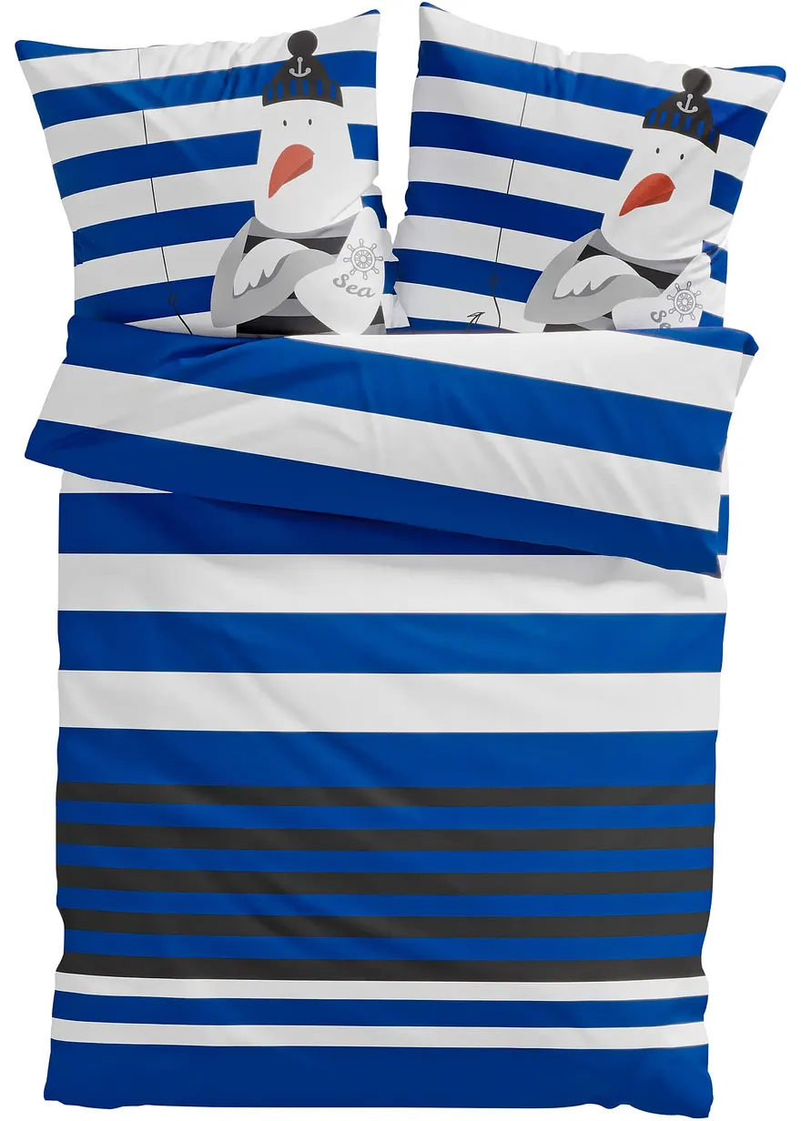 bonprix Bettwäsche mit Streifen und maritimen Design