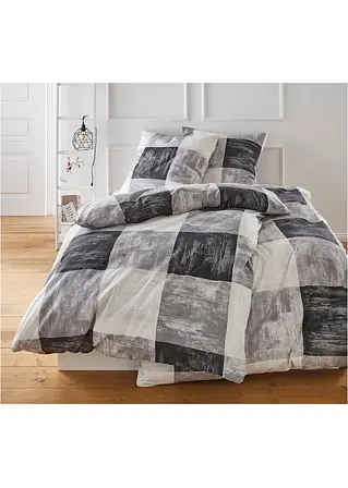 Bonprix Bettwäsche Mit Trendigem Karo Print - Grau Biber