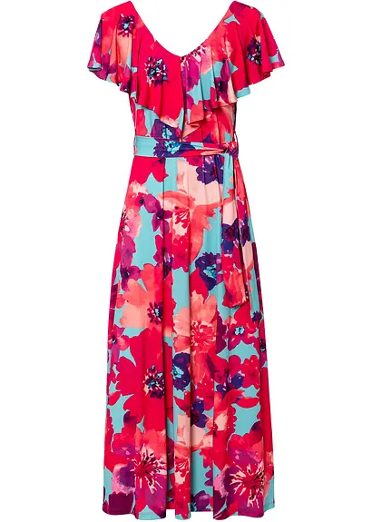 bonprix Bezaubernd und wunderschöne Kleid mit Volant und Bindegürtel