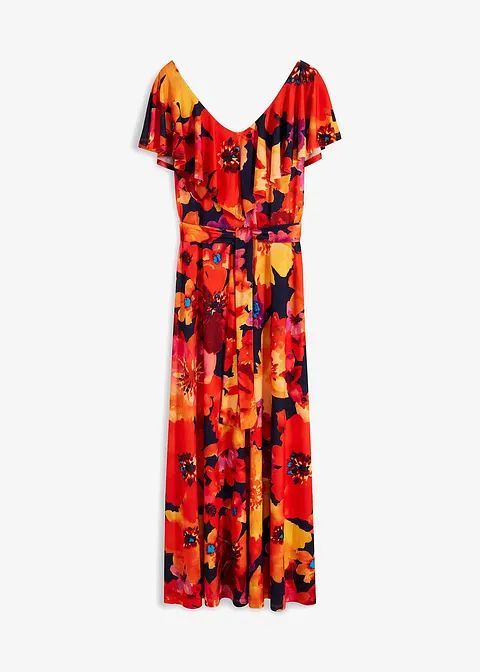 bonprix Bezaubernd und wunderschöne Kleid mit Volant und Bindegürtel