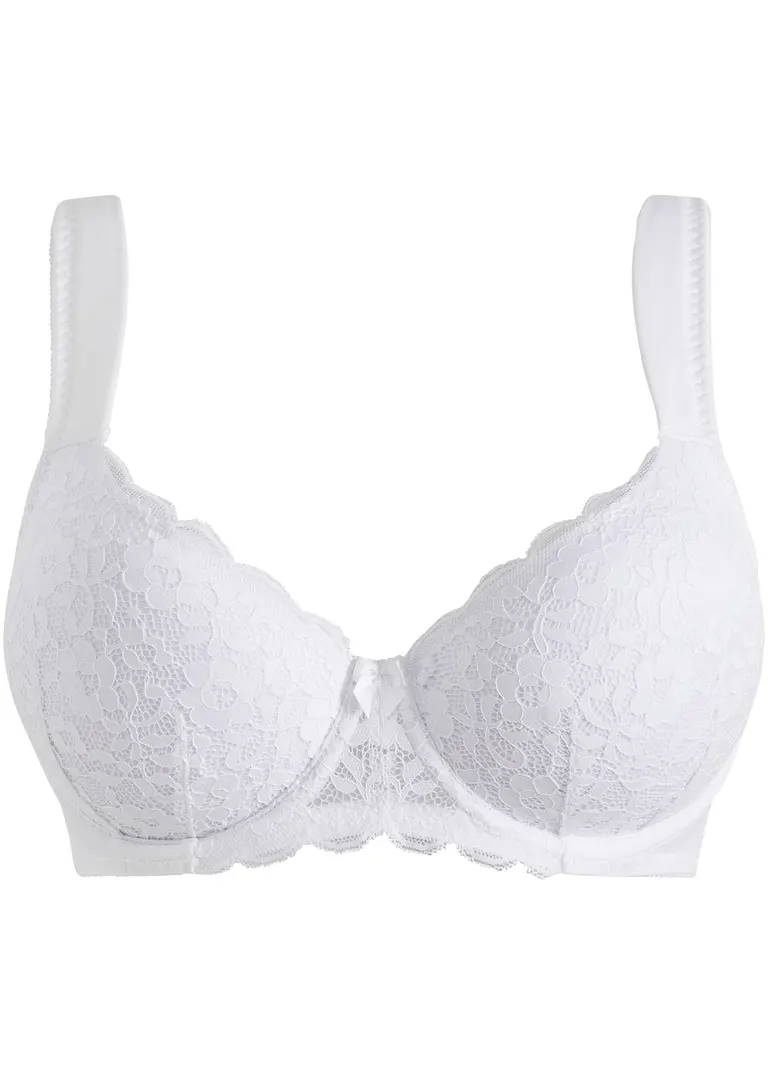 bonprix bezaubernder BH mit femininer Spitze - weiß Cup C
