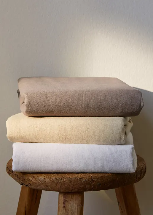 Bonprix Biber Spannbettlaken Für Kuschelige Nächte - Beige