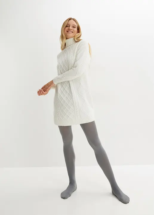 Bonprix Blickdichte Strumpfhose Im Doppelpack - Schwarz/grau