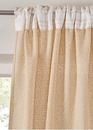 Bonprix Blickdichter Und Einfarbiger Fertigvorhang Mit Struktur