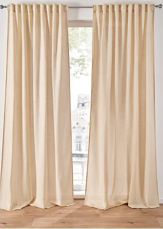 bonprix Blickdichter und einfarbiger Fertigvorhang mit Struktur