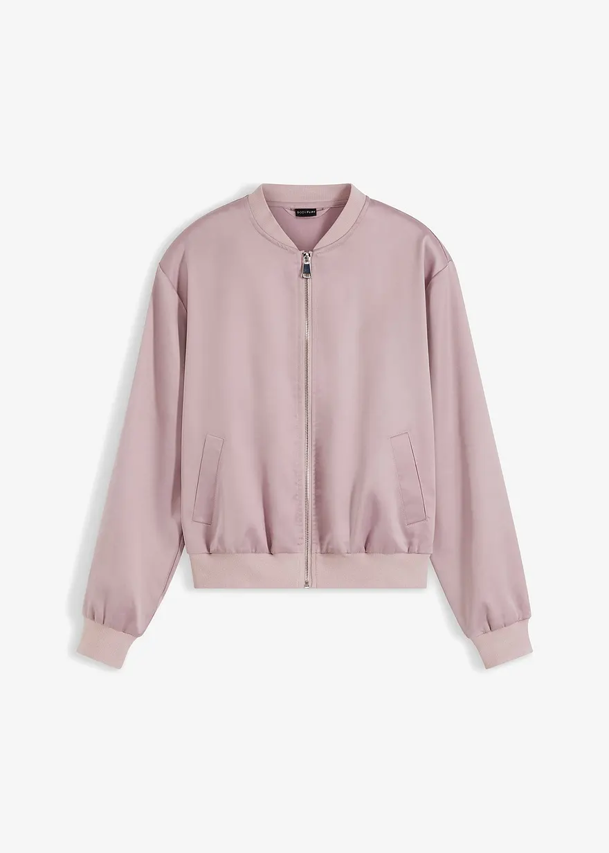 bonprix Blouson-Jacke aus hochwertigem Satin - lila - Damen
