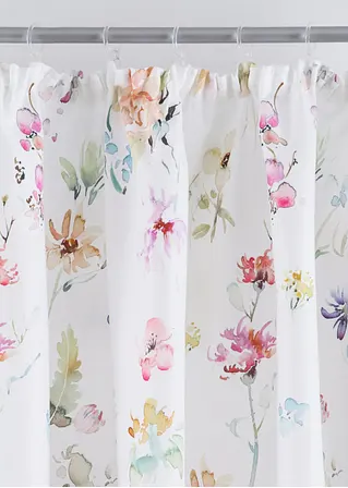 Bonprix Blumenwiese Bedruckt Auf Microfaser-Qualität - Weiß Kräuselband