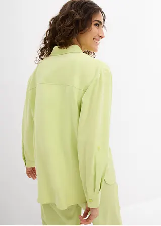 Bonprix Bluse Mit Aufgesetzten Taschen Und Knopfleiste - Grün