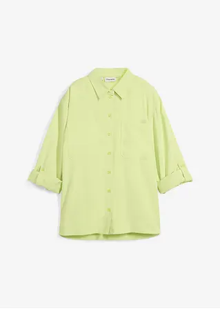 bonprix Bluse mit aufgesetzten Taschen und Knopfleiste - grün
