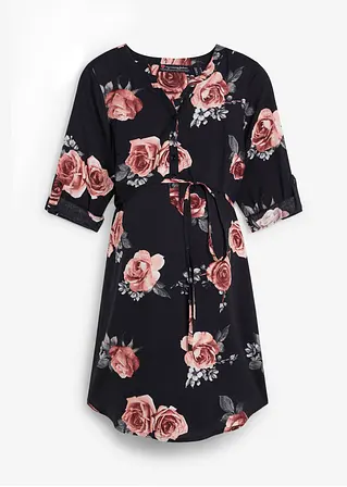 bonprix Blusenkleid für die Schwangerschaft und Stillzeit - schwarz