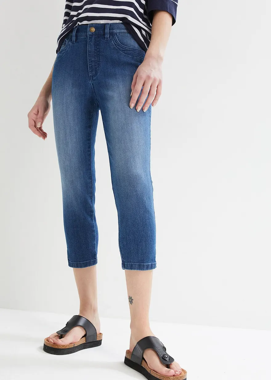 Bonprix 2er Pack Stretch Jeans In 3/4-Länge - Damen
