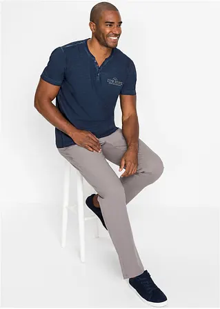 Bonprix Angesagtes Herren Henleyshirt - Blau - Herren