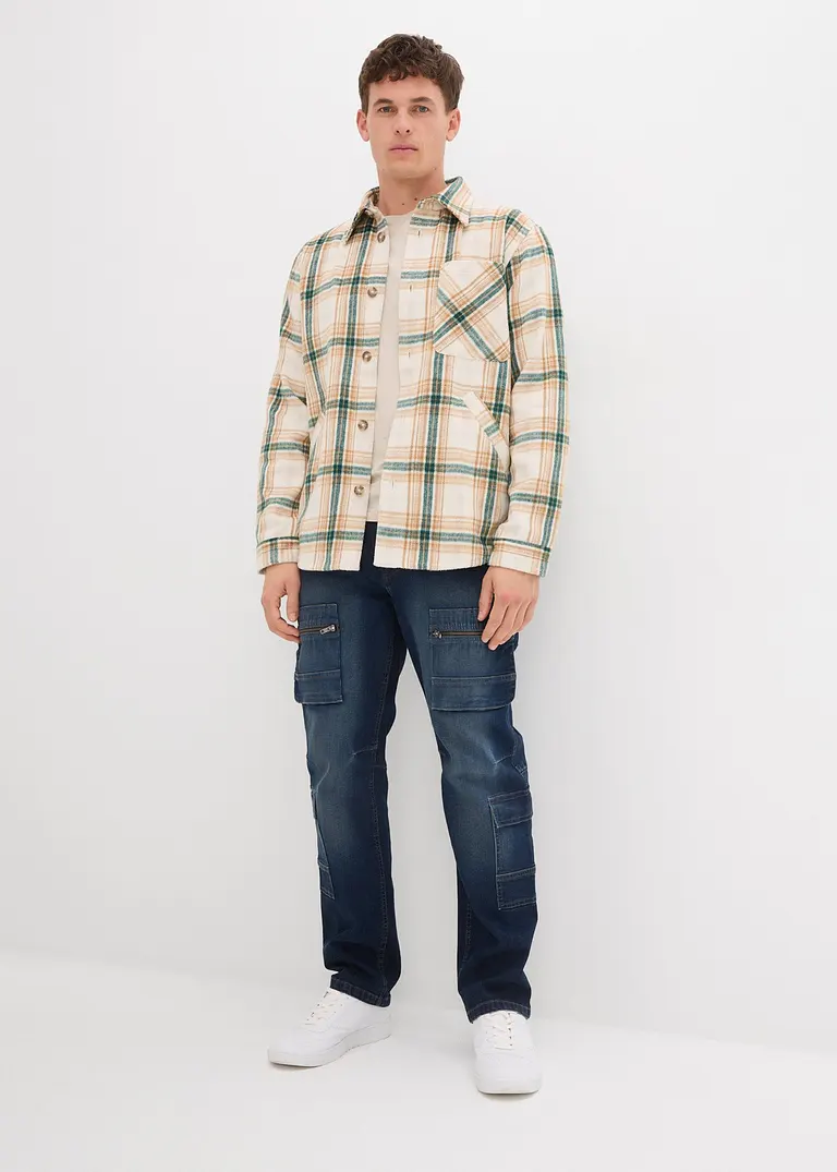 Bonprix Angesagtes Shaket In Wolloptik - Grün - Herren