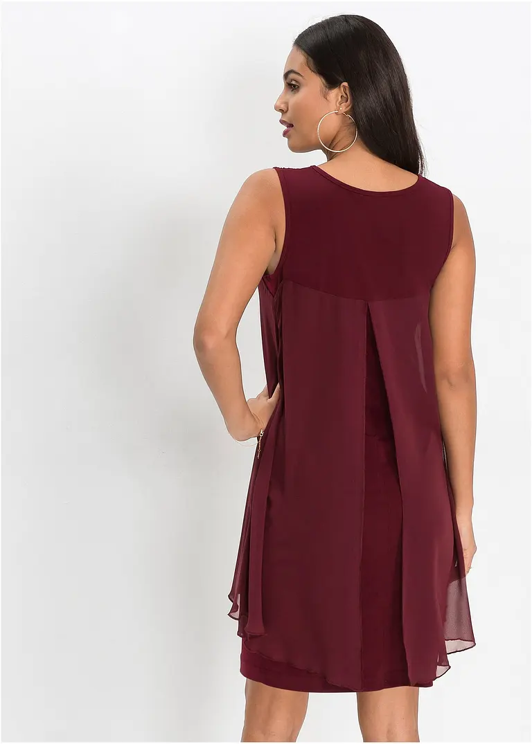 Bonprix Apartes Kleid Mit Pailletten - Rot - Damen