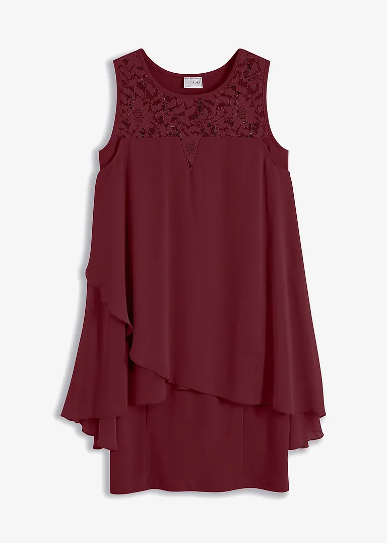 bonprix Apartes Kleid mit Pailletten - rot - Damen