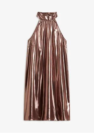 bonprix Ärmelloses Mini-Satinkleid - braun - Damen