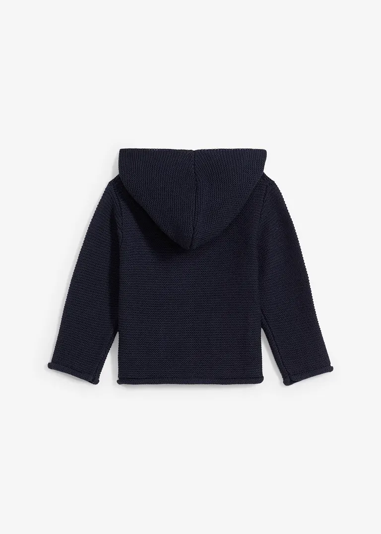 Bonprix Baby Strickjacke Mit Kapuze - Blau - Kinder