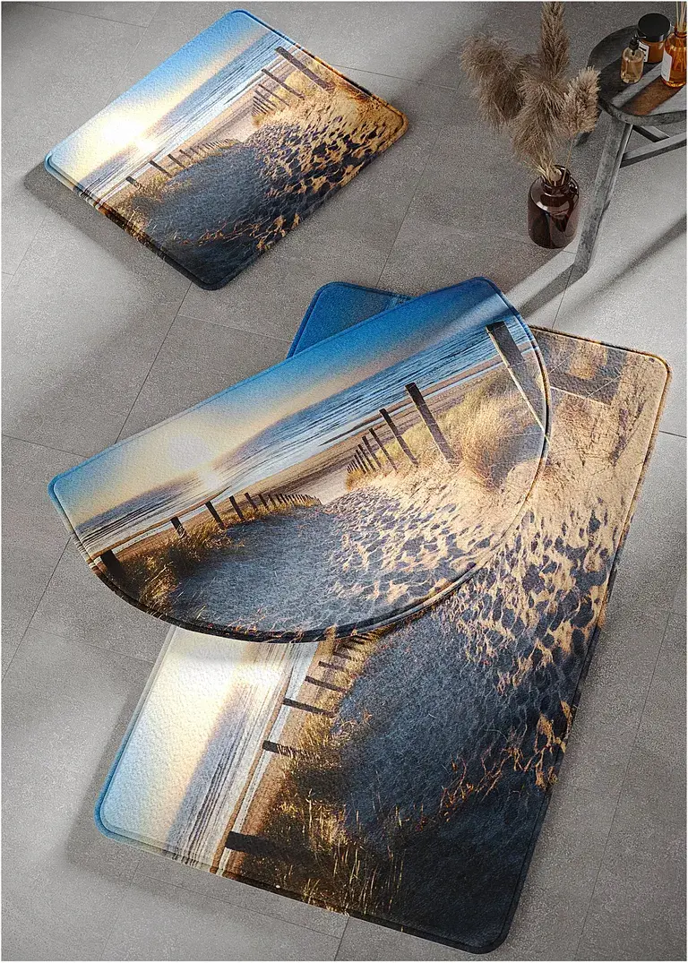 Bonprix Badematte Erzeugt Nordsee Feeling - Blau