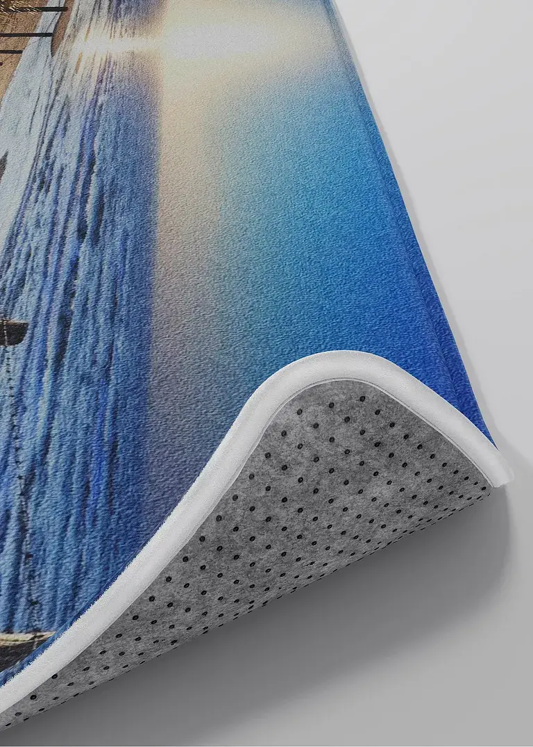 Bonprix Badematte Erzeugt Nordsee Feeling - Blau