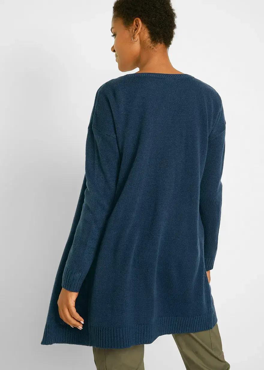 Bonprix Basic Strickjacke - Blau - Damen