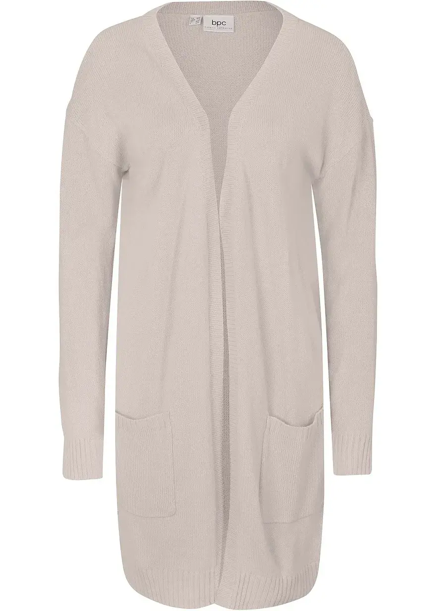 bonprix Basic Strickjacke - grau - Damen