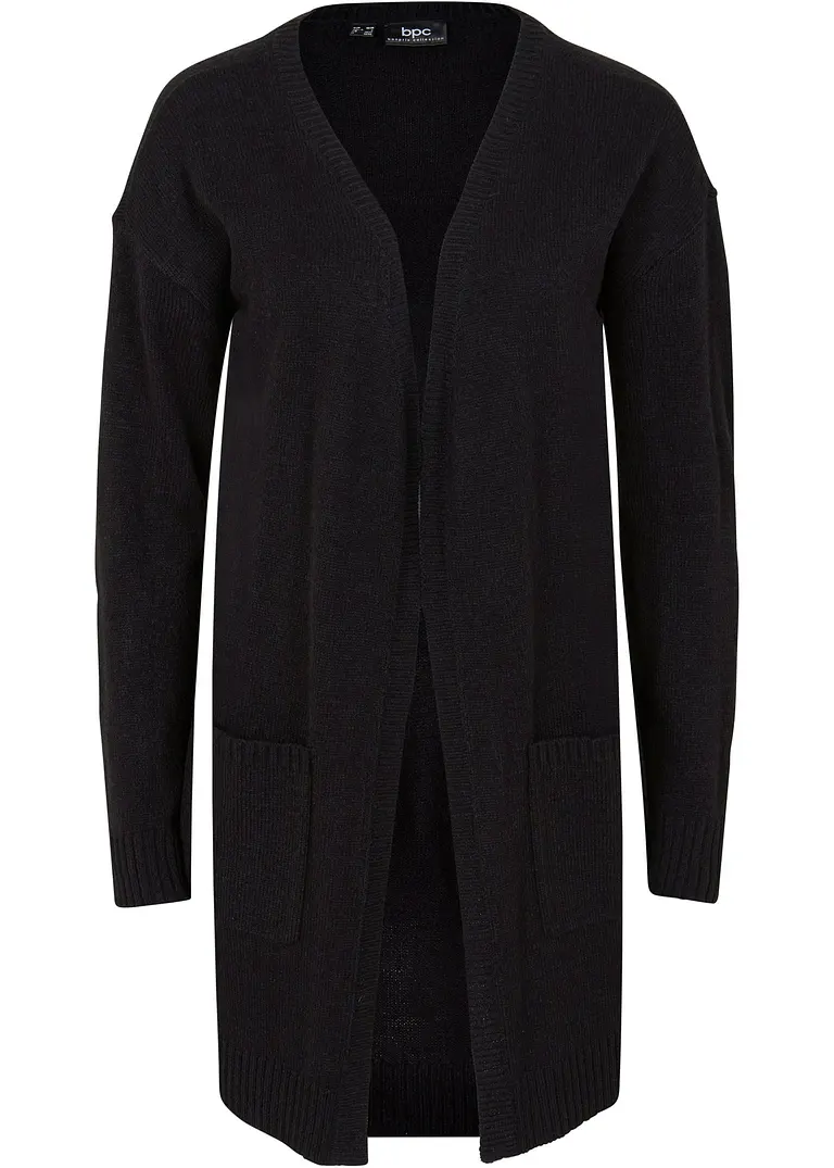 bonprix Basic Strickjacke - schwarz - Damen