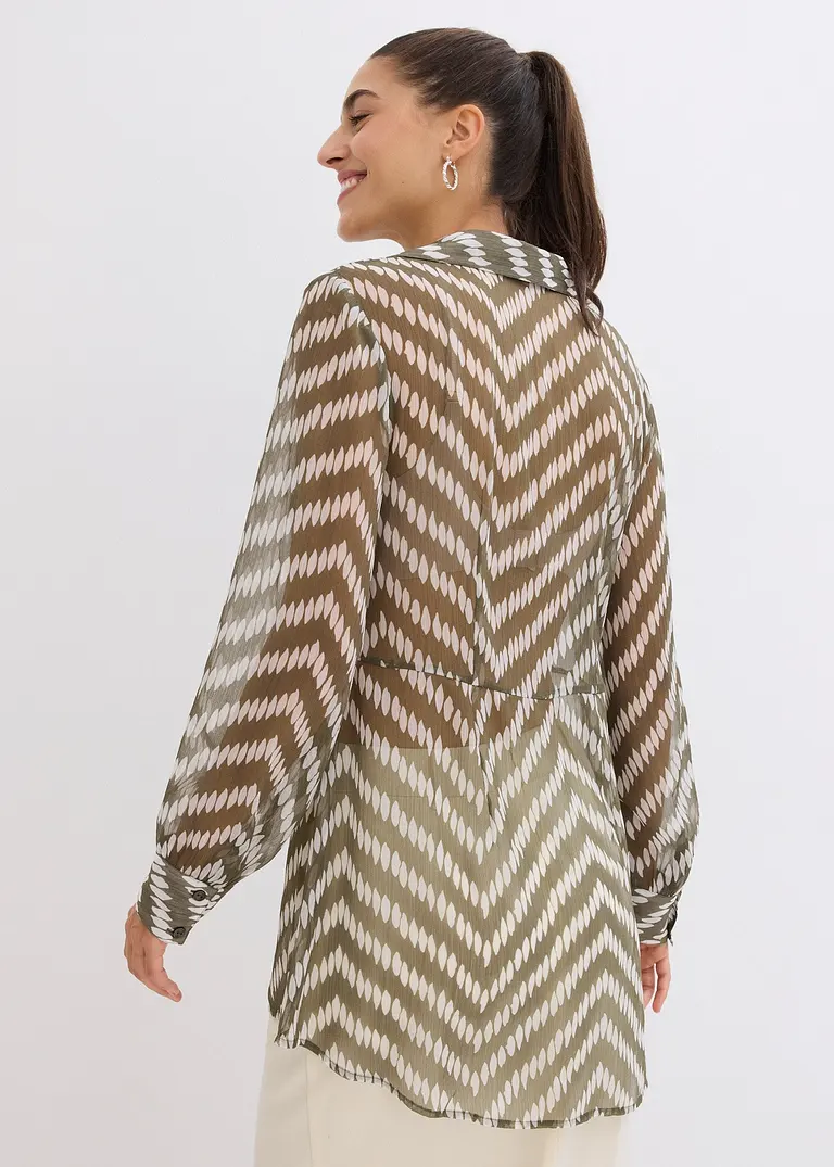 Bonprix Bequeme Chasuble Mit Bindeband - Grün - Damen