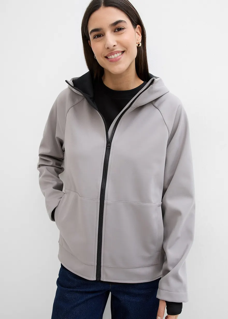 Bonprix Bequeme Softshelljacke - Grau - Damen