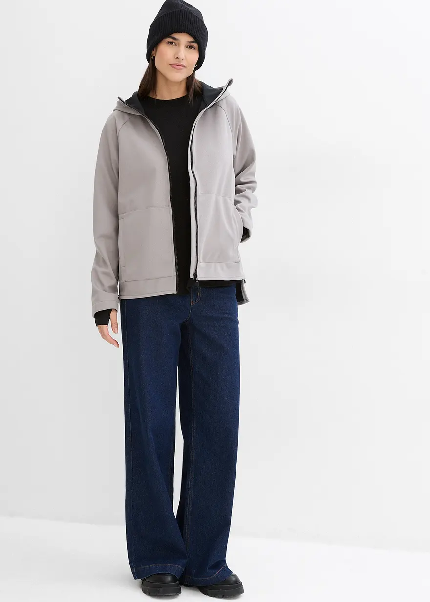 Bonprix Bequeme Softshelljacke - Grau - Damen