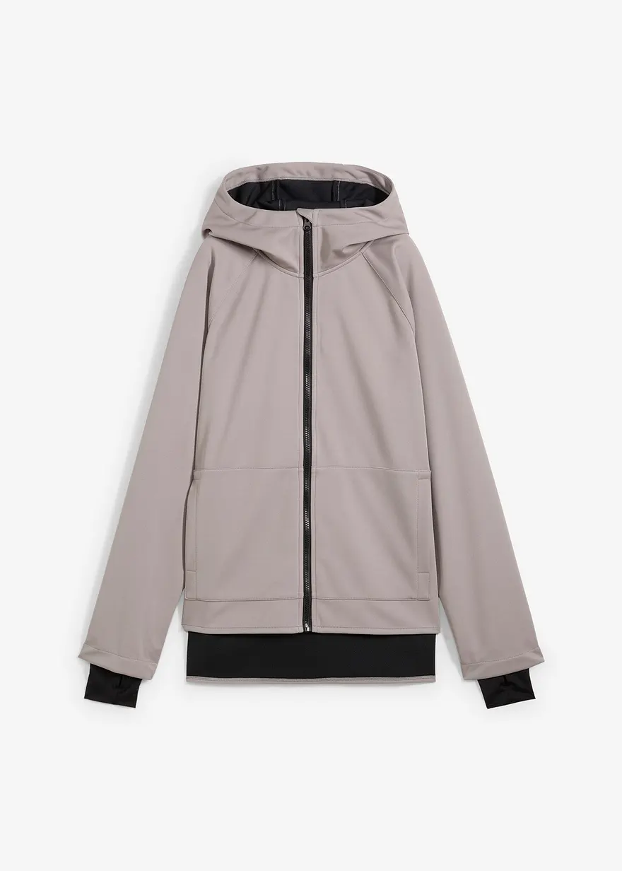bonprix bequeme Softshelljacke - grau - Damen
