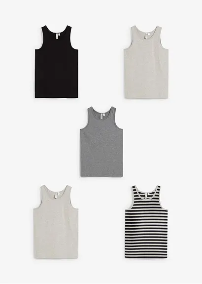 Bonprix Bequeme Unterhemden Im 5er Pack - Kinder