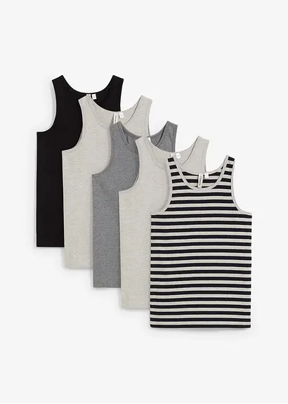 bonprix Bequeme Unterhemden im 5er Pack - Kinder