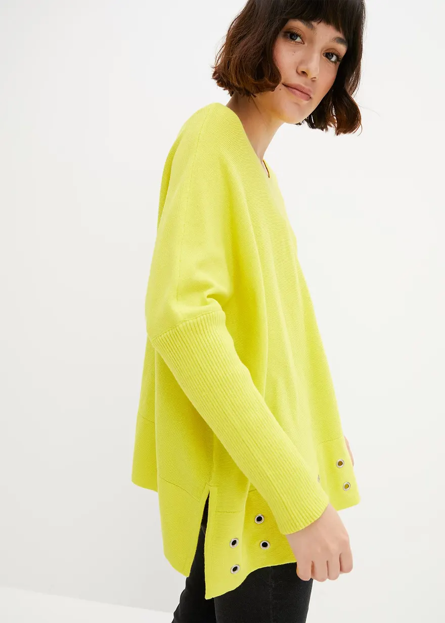 Bonprix Bequemer Oversize-Pullover - Grün - Damen