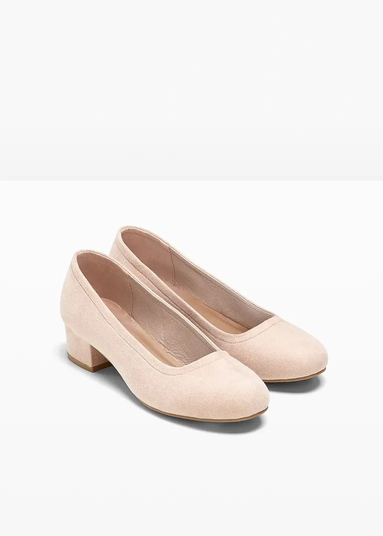 Bonprix Bequemer Pumps Mit Blockabsatz - Beige - Damen