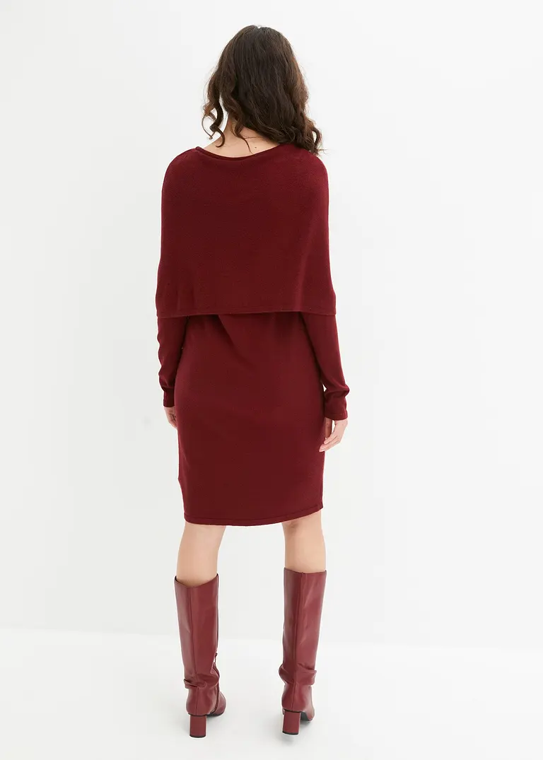Bonprix Besonderes Strickkleid - Rot - Damen