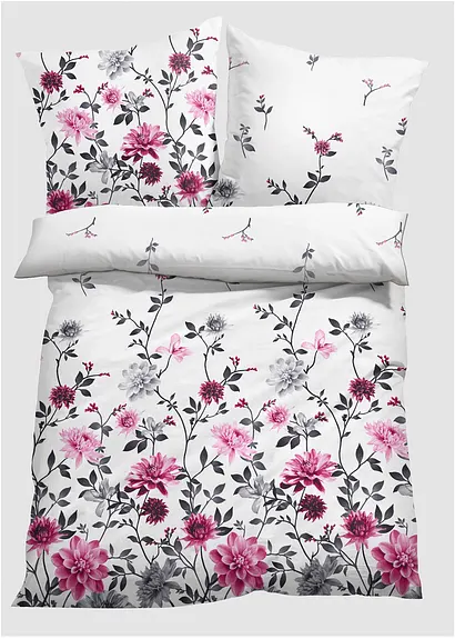 Bonprix Bettwäsche Mit Floralem Design - Beere Linon