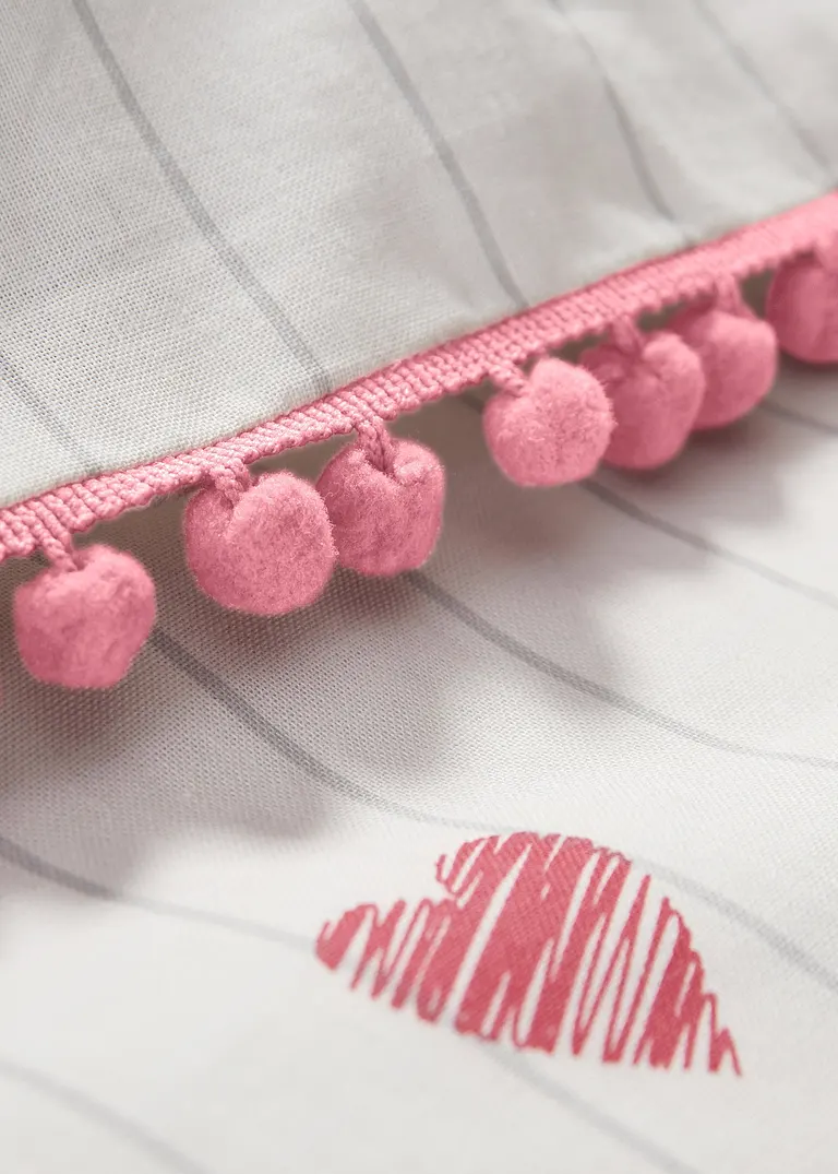 Bonprix Bettwäsche Mit Herzen - Weiß/rot Linon