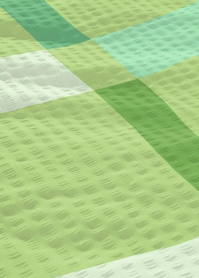 Bonprix Bettwäsche Mit Karodesign - Grün Seersucker