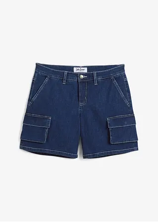 bonprix Cargo-Jeans-Shorts mit Taschen - blau - Damen