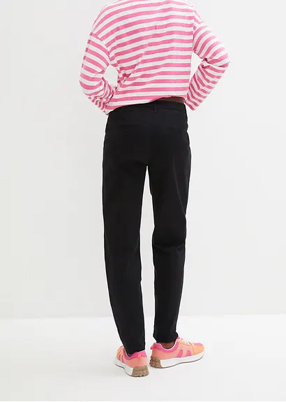 Bonprix Chinohose Aus Baumwolltwill - Schwarz - Damen